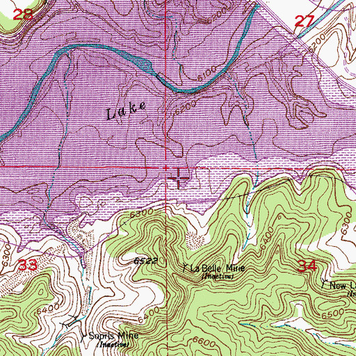 Topographic Map of Saint Thomas (historical), CO