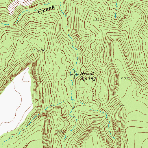 Topographic Map of Bread Spring, AZ