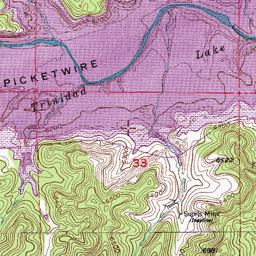 Topographic Map of Lincoln School (historical), CO