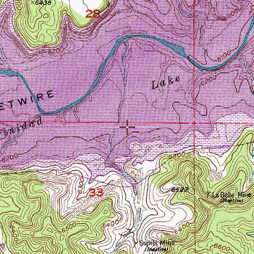 Topographic Map of Sopris (historical), CO