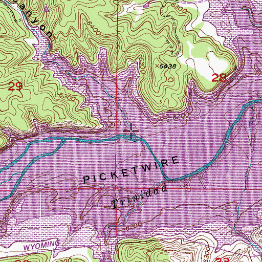 Topographic Map of Levsa Canyon, CO