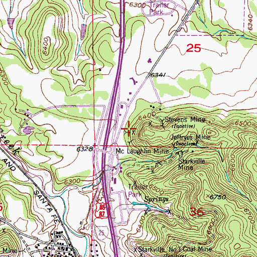 Topographic Map of McLaughlin Mine, CO