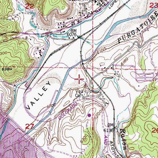 Topographic Map of Frisco Canyon, CO