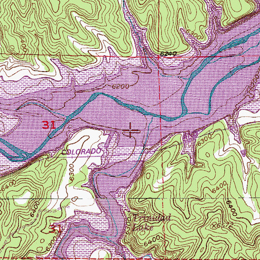Topographic Map of Long Canyon, CO