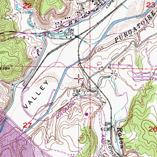 Topographic Map of Raton Creek, CO