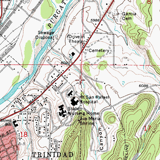 Topographic Map of Hospital Canyon, CO