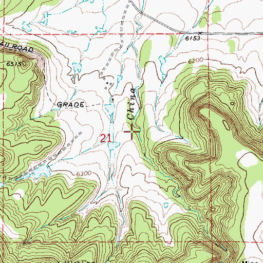 Topographic Map of China Canyon, CO