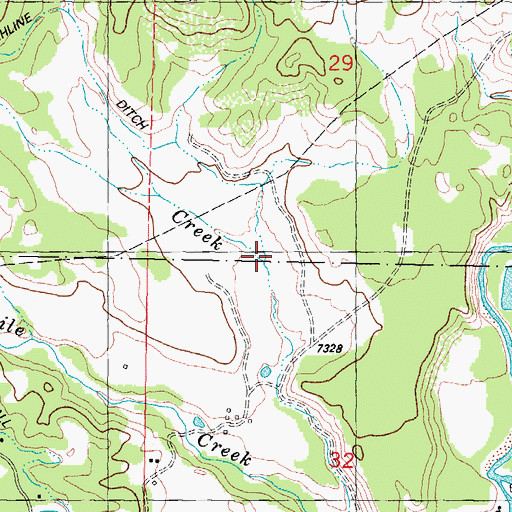 Topographic Map of Highline Ditch, CO