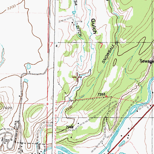 Topographic Map of Mesa Ditch, CO