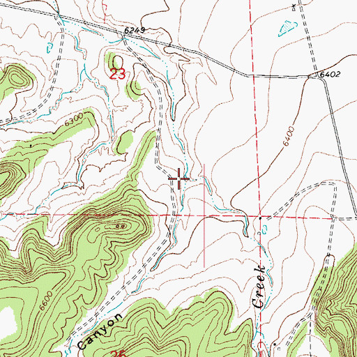 Topographic Map of Number Six Canyon, CO