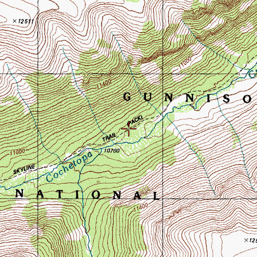 Topographic Map of Skyline Trail, CO