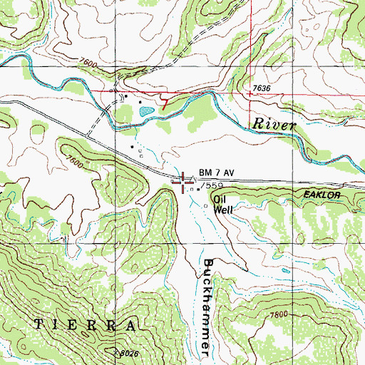 Topographic Map of Buckhammer Canyon, CO