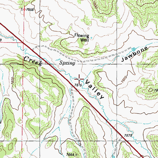Topographic Map of Jawbone Canyon, CO