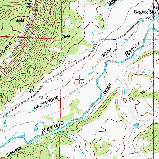 Topographic Map of Underwood Ditch, CO