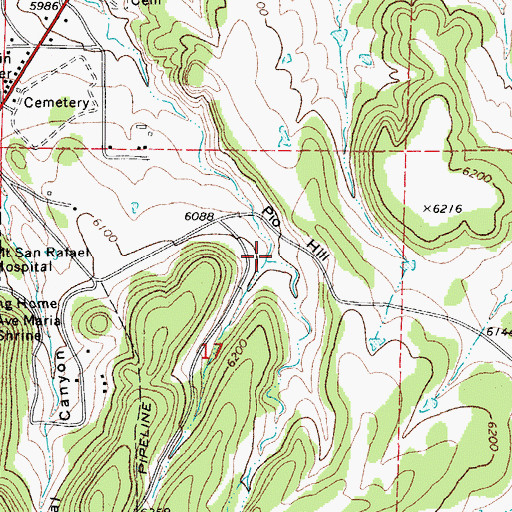 Topographic Map of Engleville Canyon, CO