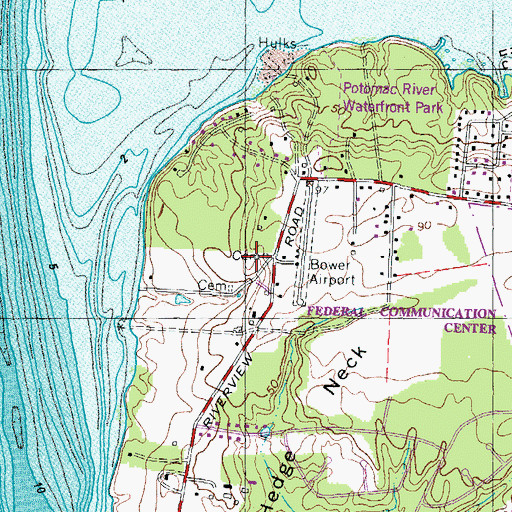 Topographic Map of Lyles Family Cemetery, MD