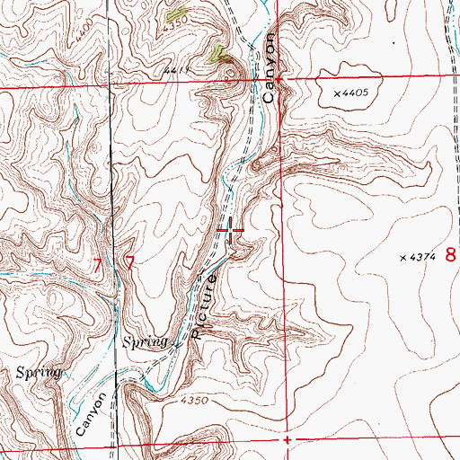 Topographic Map of Picture Canyon Picnic Area, CO