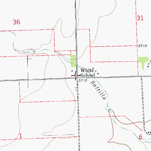 Topographic Map of White School, CO