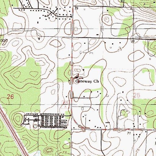 Topographic Map of New Beginning Baptist Church, FL