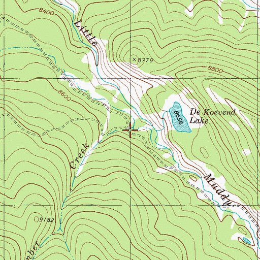 Topographic Map of Timber Creek, CO