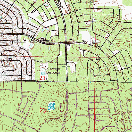 Topographic Map of Jesus Christ Missionary Church, FL