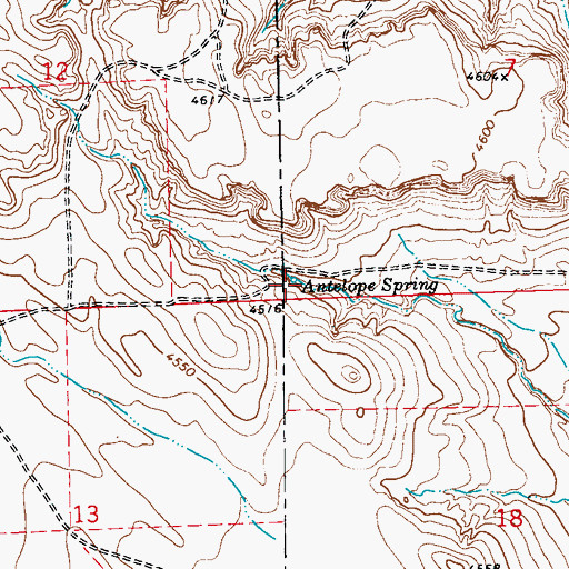 Topographic Map of Antelope Spring, CO