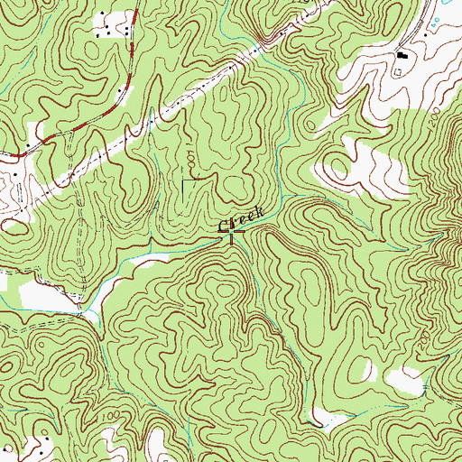 Topographic Map of Cagle Creek, GA