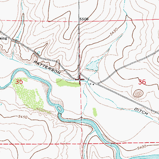 Topographic Map of Patterson Ditch, CO