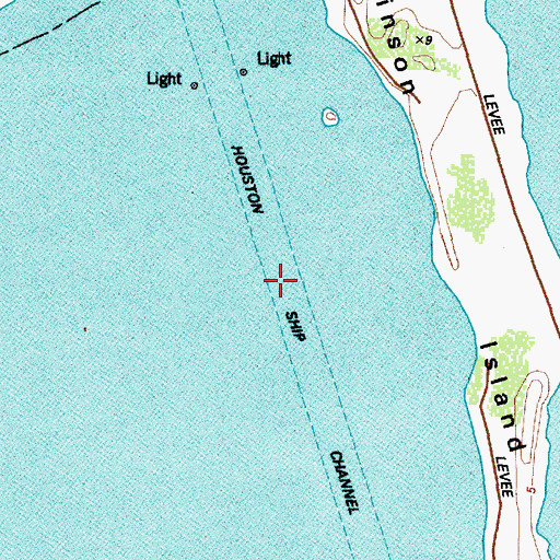 Topographic Map of Houston/Galveston Navigation Channel, TX