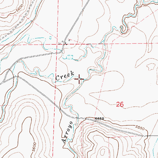 Topographic Map of Sauce Arroyo, CO