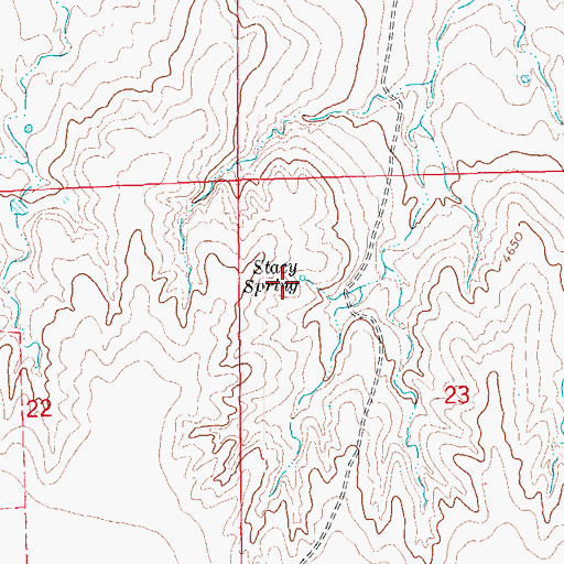 Topographic Map of Stacy Spring, CO