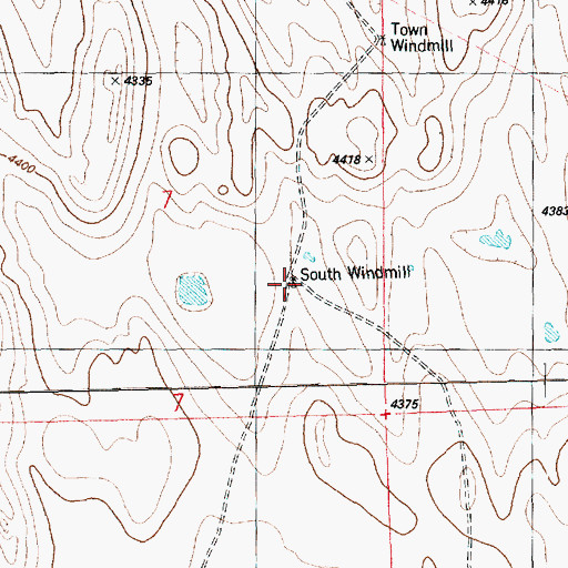 Topographic Map of South Windmill, CO