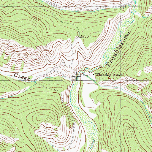 Topographic Map of Coyote Creek, CO