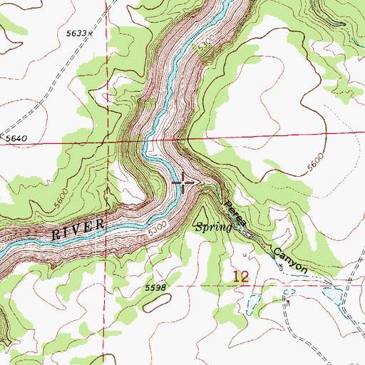 Topographic Map of Perea Canyon, CO