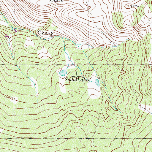 Topographic Map of Soda Lakes, CO