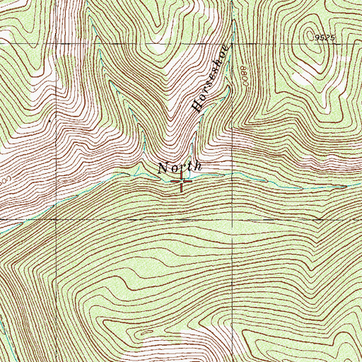 Topographic Map of Horseshoe Creek, CO