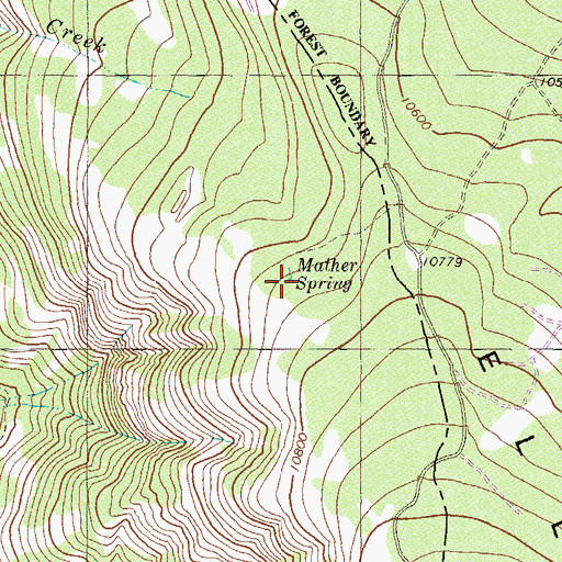 Topographic Map of Mather Spring, CO
