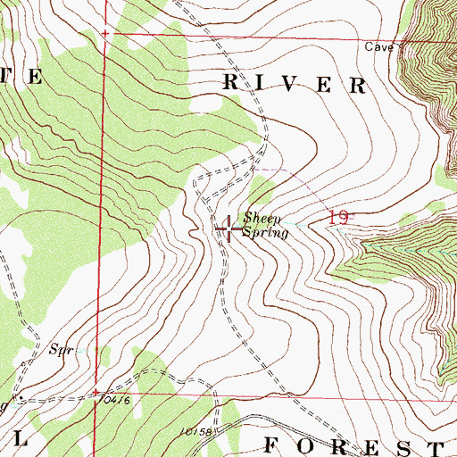 Topographic Map of Sheep Spring, CO