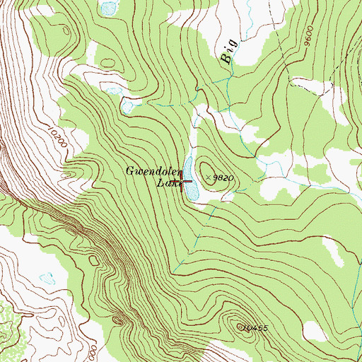 Topographic Map of Gwendolen Lake, CO