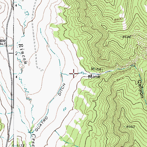 Topographic Map of Mine Canyon, CO