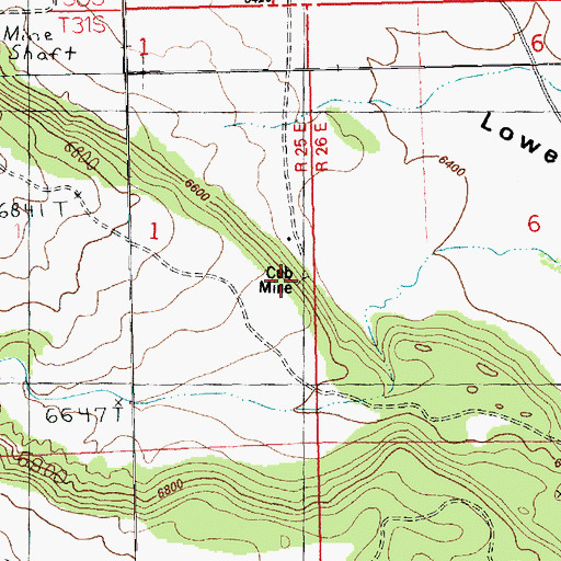 Topographic Map of Cuba Mine, UT