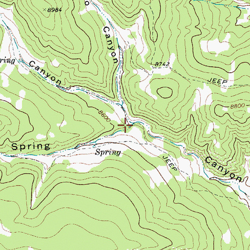 Topographic Map of Vega Canyon, CO