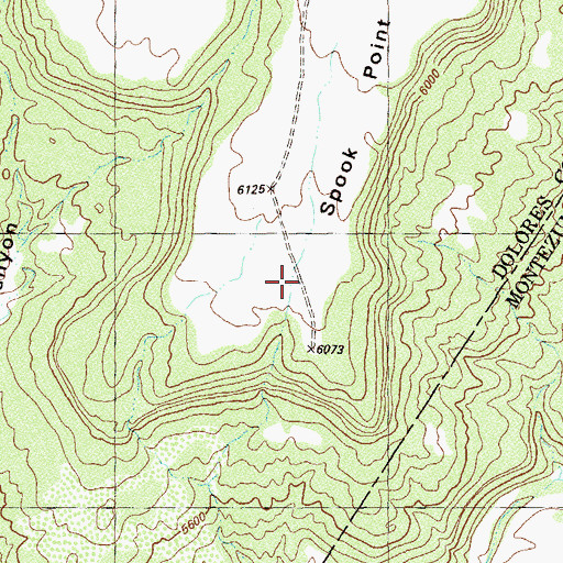 Topographic Map of Spook Point, CO
