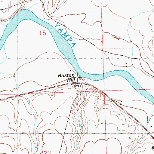Topographic Map of Boston Hill, CO