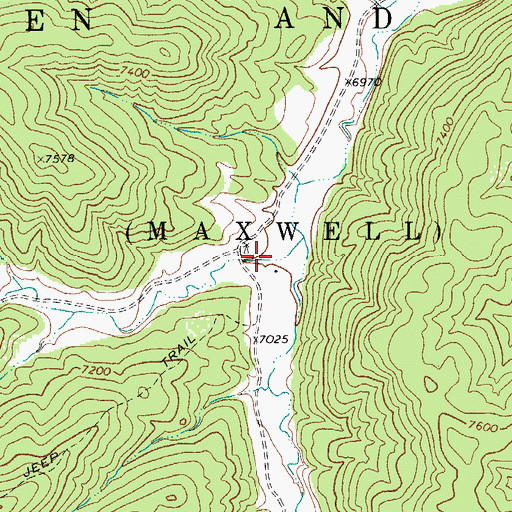 Topographic Map of Alamosa Canyon, CO