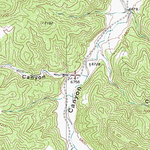 Topographic Map of Puertecito Canyon, CO