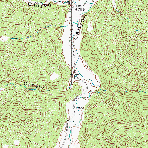 Topographic Map of Little Pine Canyon, CO