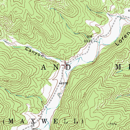 Topographic Map of Chimney Canyon, CO