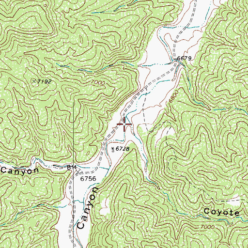 Topographic Map of Coyote Canyon, CO