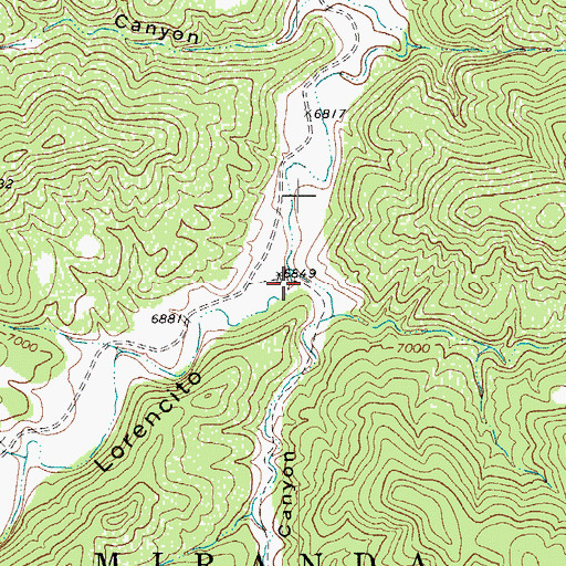 Topographic Map of Bonita Canyon, CO